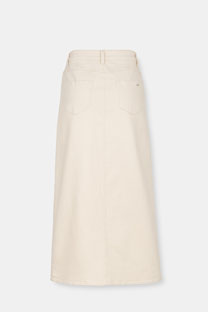 Krem teksas suknja sa prednjim šlicem Tiffany Production